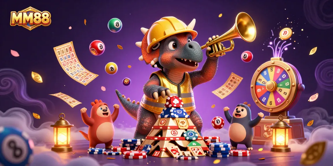 Experience excitement with MM88 as vibrant lottery balls and colorful celebrations fill the scene.
