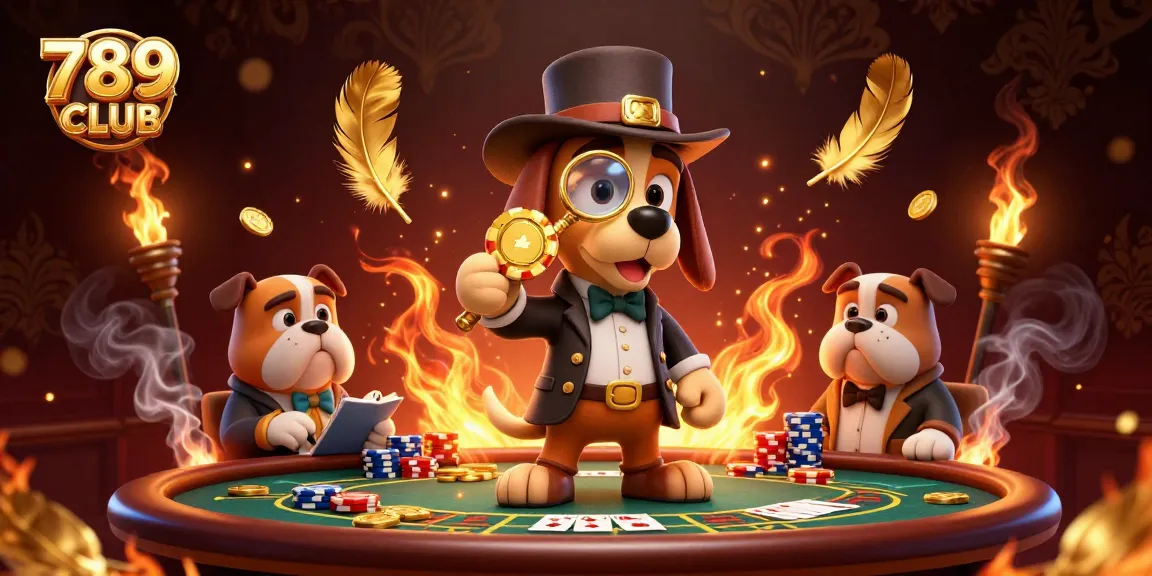 Join the action at 789 CLUB with our dog detective uncovering poker treasures.