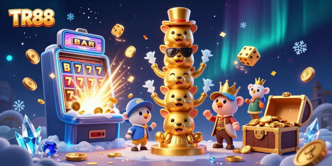 Experience the thrill of TR88 with an explosion of casino elements and vibrant gaming action.