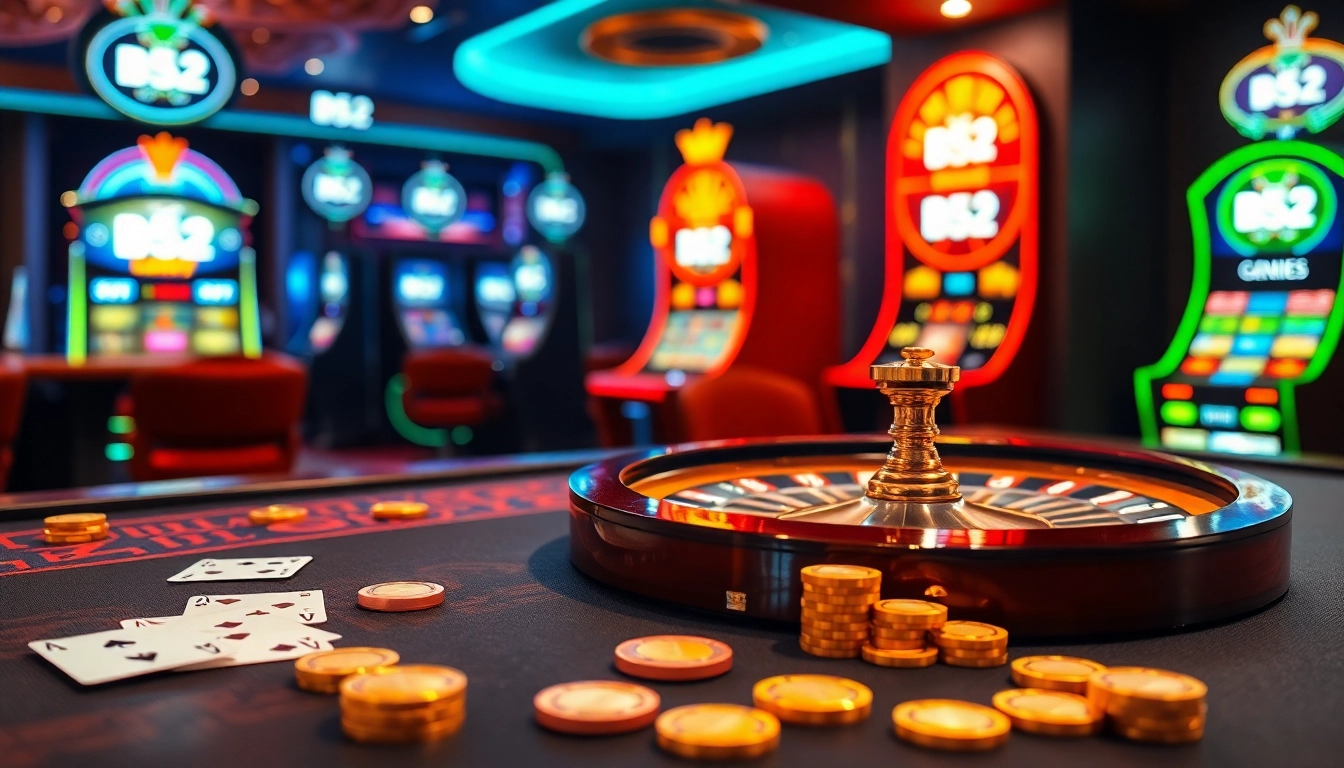 A gambler's table at B52 casino showcasing luxury gaming experience with cards, chips, and roulette.