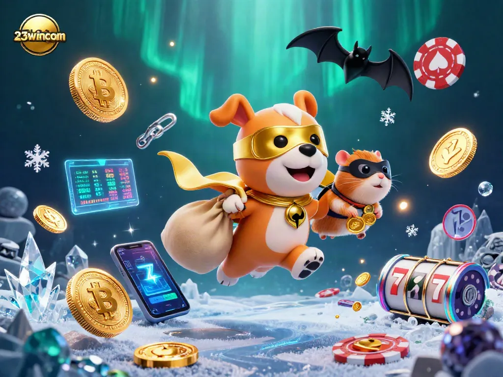 Engage with 23wincom's thrilling casino adventure featuring a superhero dog and exciting gaming elements.