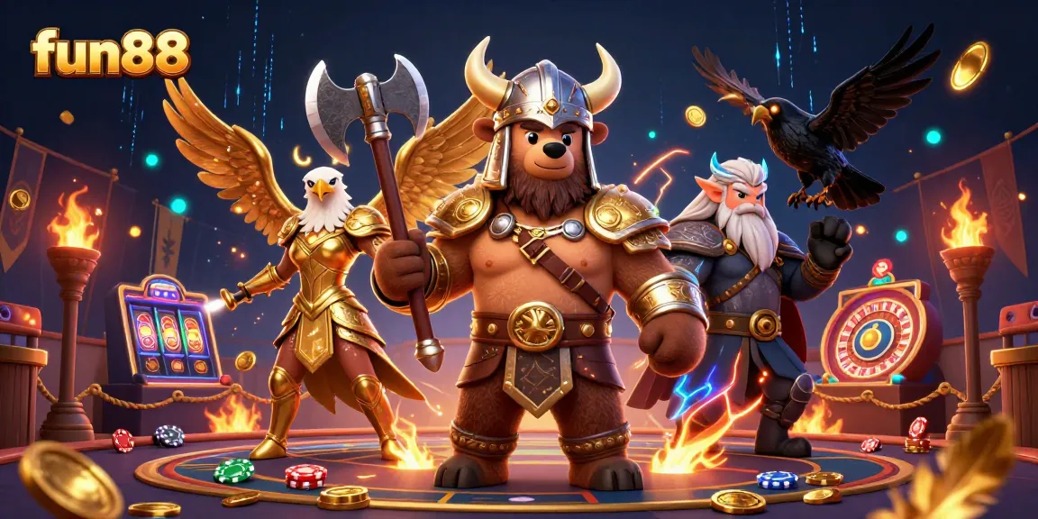 Engage in thrilling fun88 casino action with Viking elements and golden rewards.