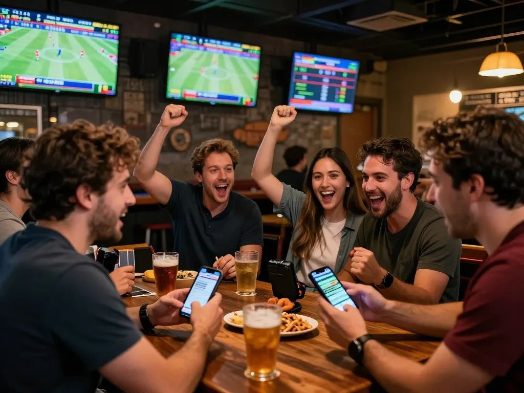 Watch friends celebrate at https://tx88at.com/ while placing live bets on their favorite sports games.