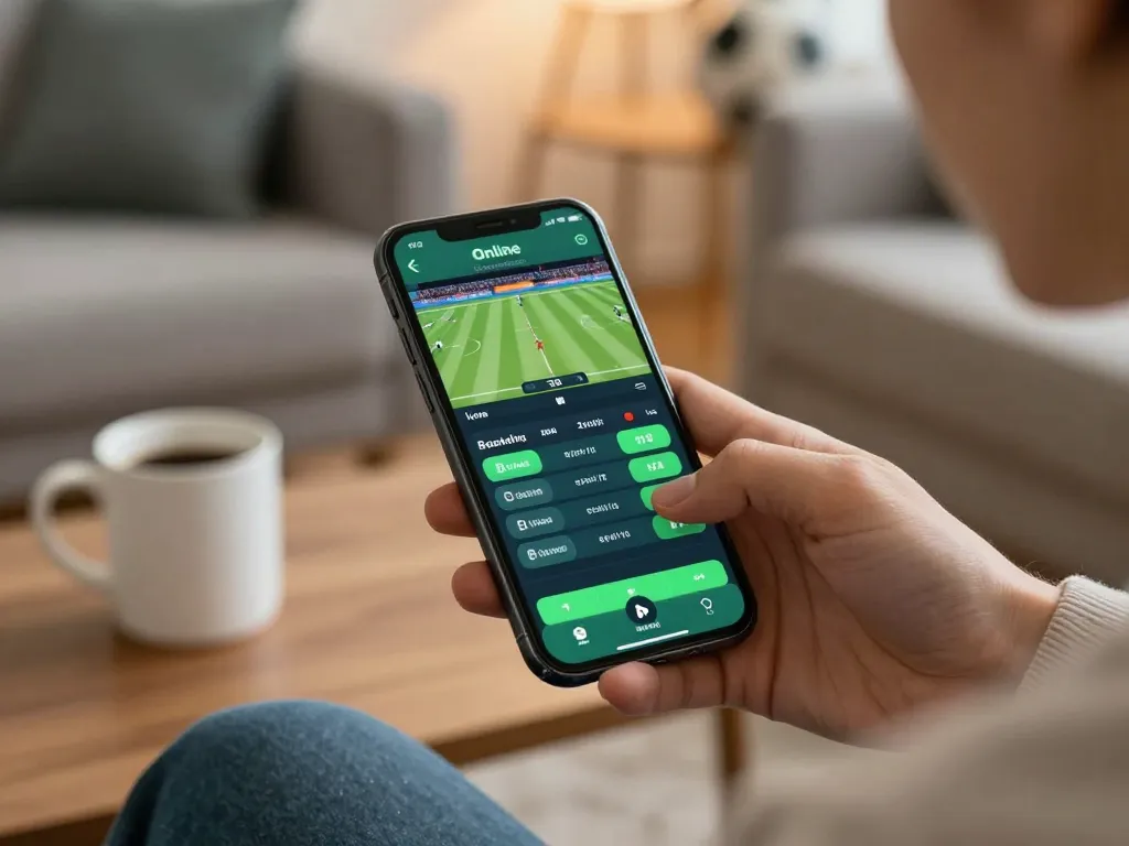 Engaged user exploring betting opportunities on the 88คลับ app in a cozy setting