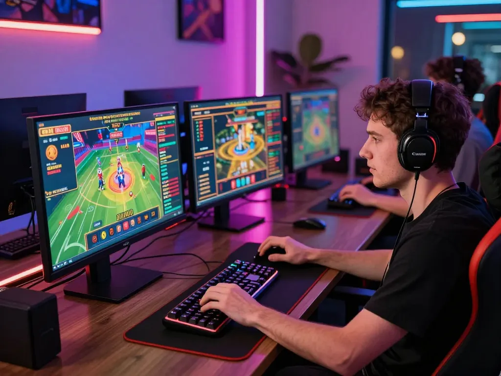 Engaging online gaming experience at 23win with vibrant visuals and a stylish setup.