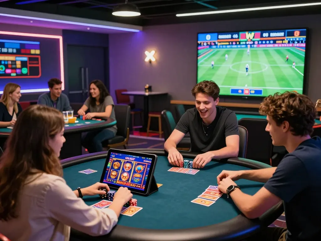 Players enjoying the excitement of VAOBET's online gaming platform with sports betting and casino action.