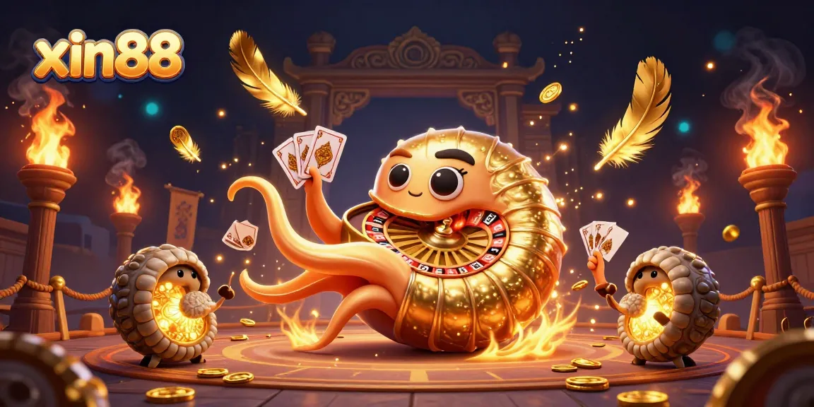Experience the excitement of xin88 with dynamic casino-themed elements and glowing characters.