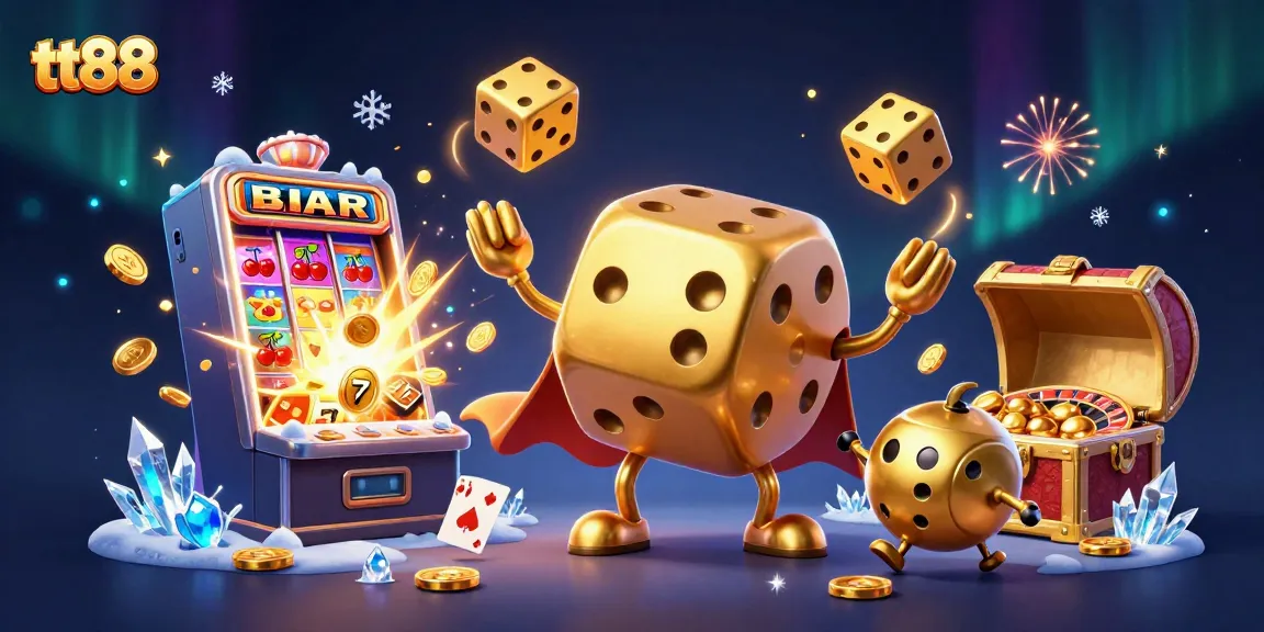 Engage with thrilling games at tt88, showcasing golden dice and exciting jackpot action.