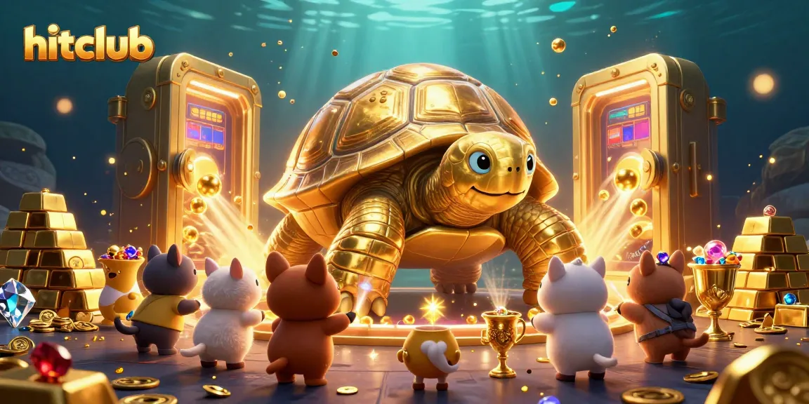 Engage in the thrilling world of hitclub with this vibrant 3D illustration showcasing exciting casino elements.