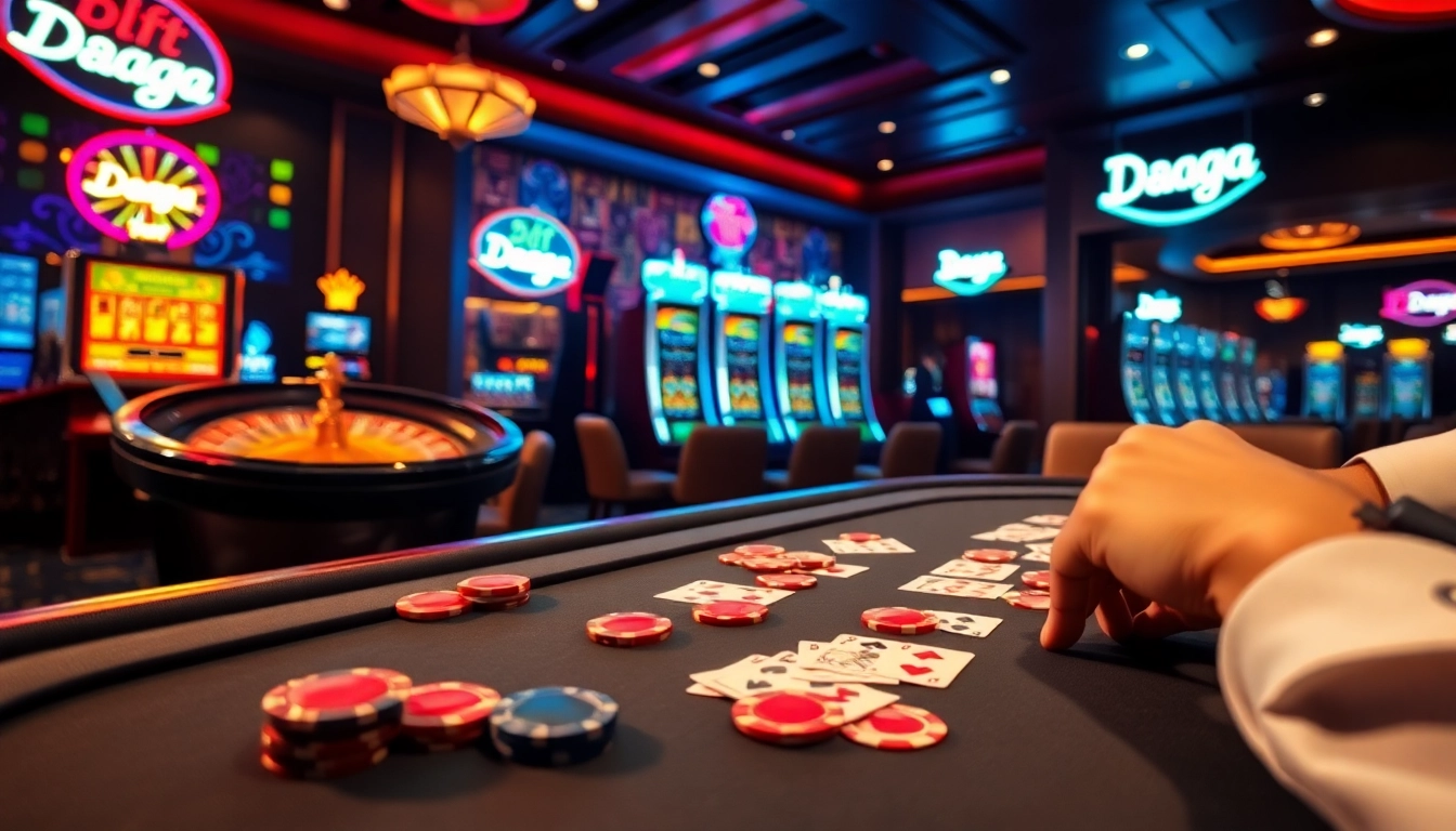 Experience high-stakes betting at Daga with thrilling table games and vibrant slots.