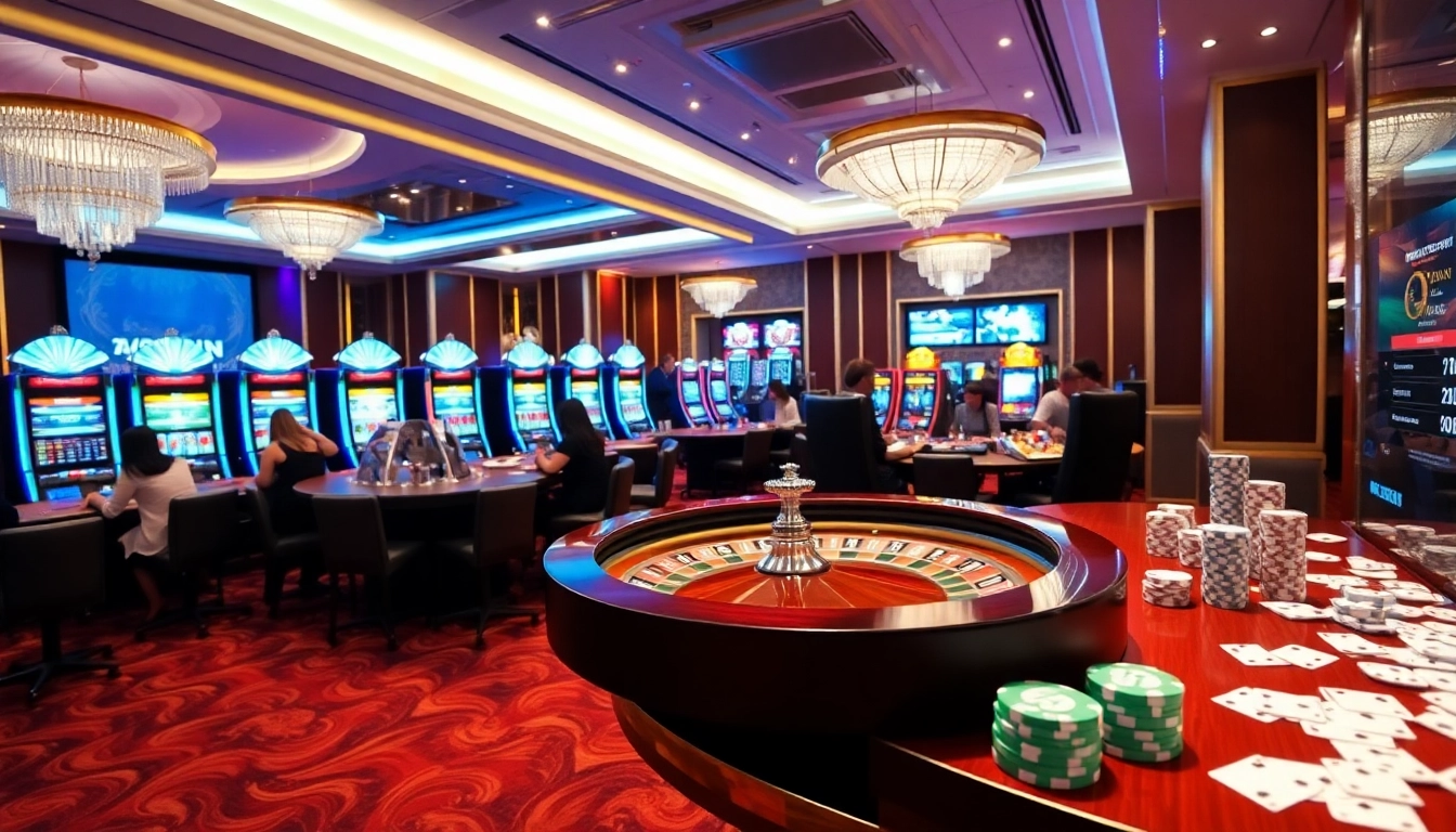 Exciting casino experience with roulette table and vibrant gambling ambiance at 789win.