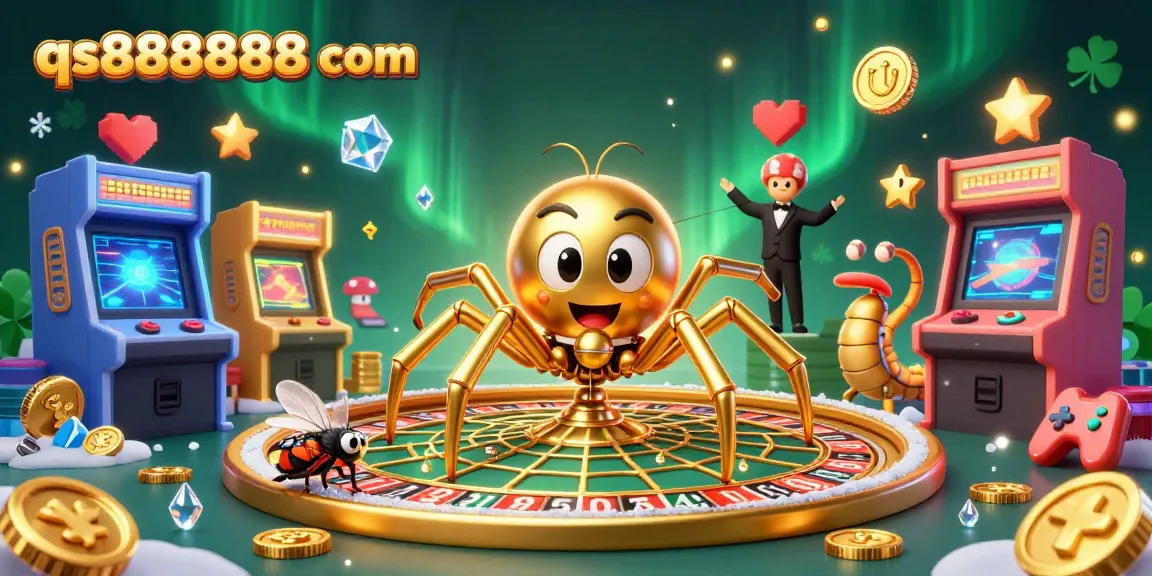 Engage in vibrant gaming at qs888888 com with cartoon characters in a lively 3D casino scene.