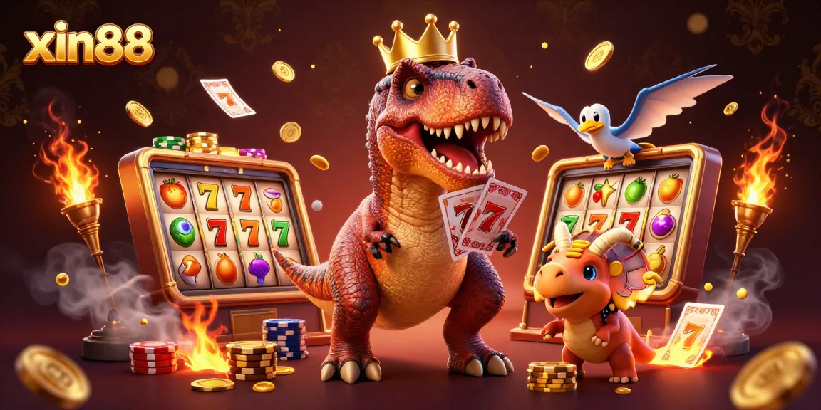 Experience exhilarating gaming at xin88 with friendly characters enjoying thrilling slots and casino action.