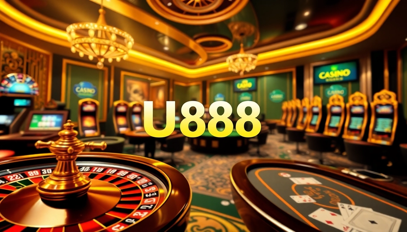 Experience the thrill of gaming at U888 with a vibrant casino scene full of excitement and luxury.