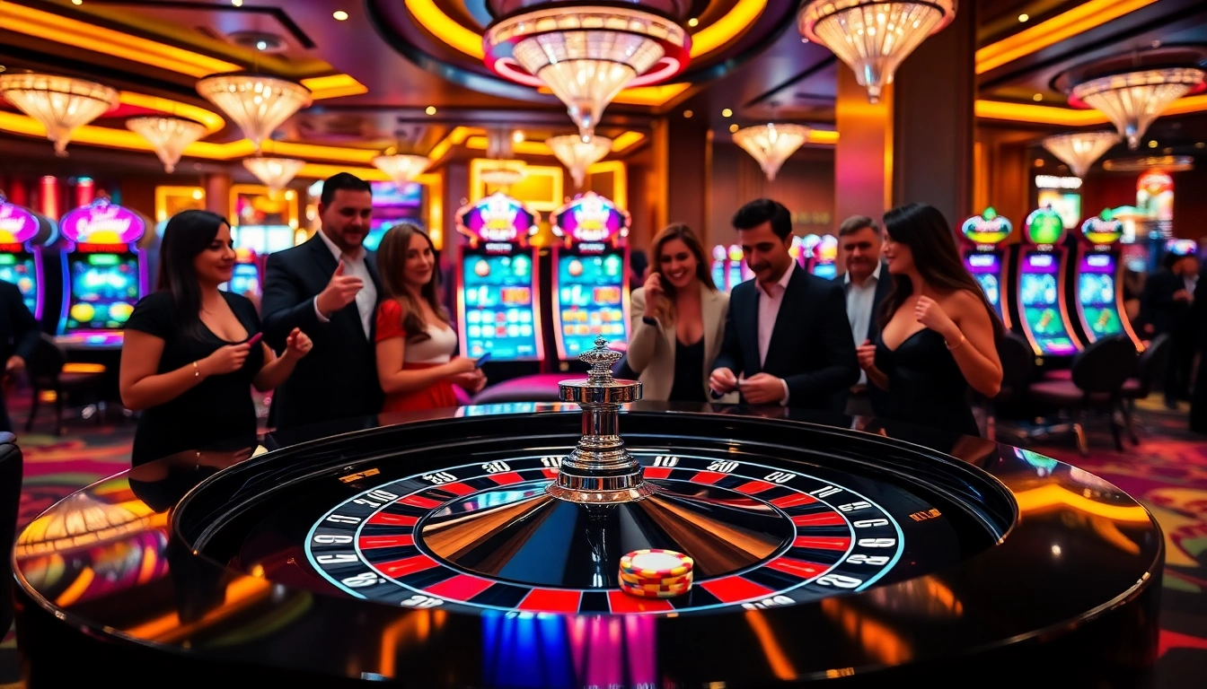 Experience the excitement of nohu90 social with a luxurious casino atmosphere showcasing live gambling action.
