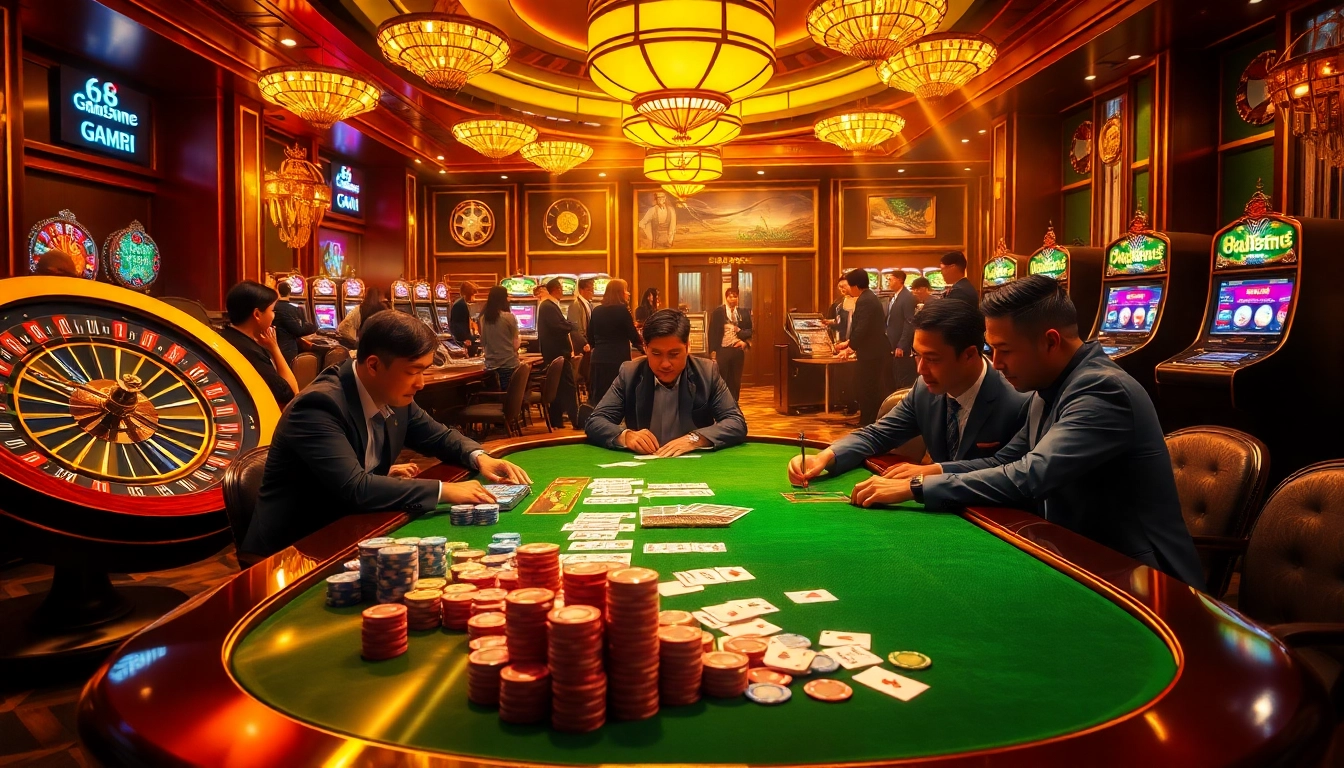 Experience excitement at the 68 Game Bài casino, featuring high-stakes poker and vibrant slot machines.