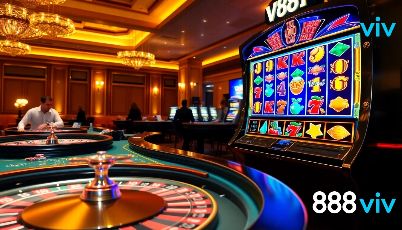 Experience the excitement of 888vi with professional gambling tables and engaging players.