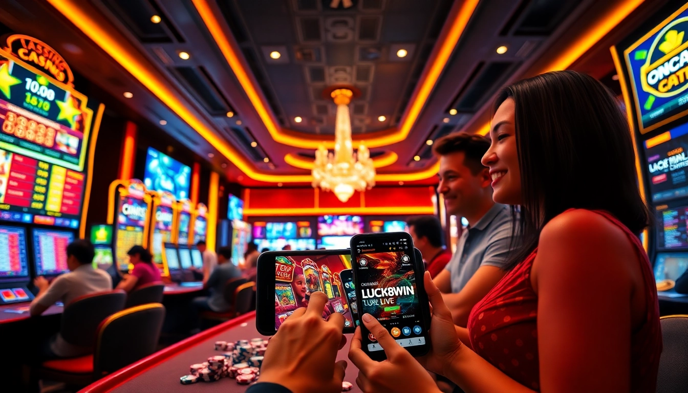 Exciting online casino experience at luck8win.live showcasing players engaged in various games.
