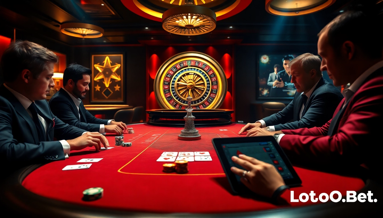 Experience the thrill of high-stakes poker at loto188.gb.net with vibrant casino visuals.