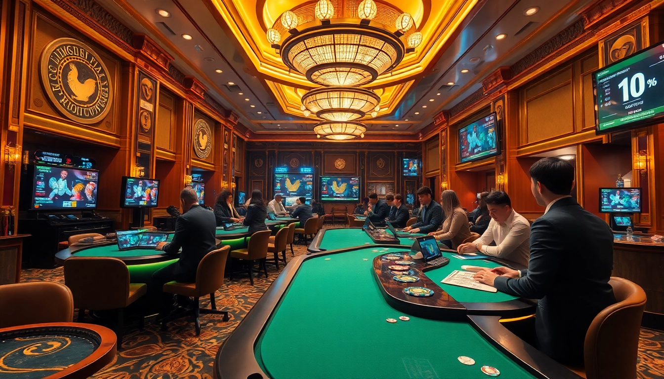 DAGA demonstrates excitement in casino betting with scenes from dagawin.live, featuring professional dealers and engaged players.