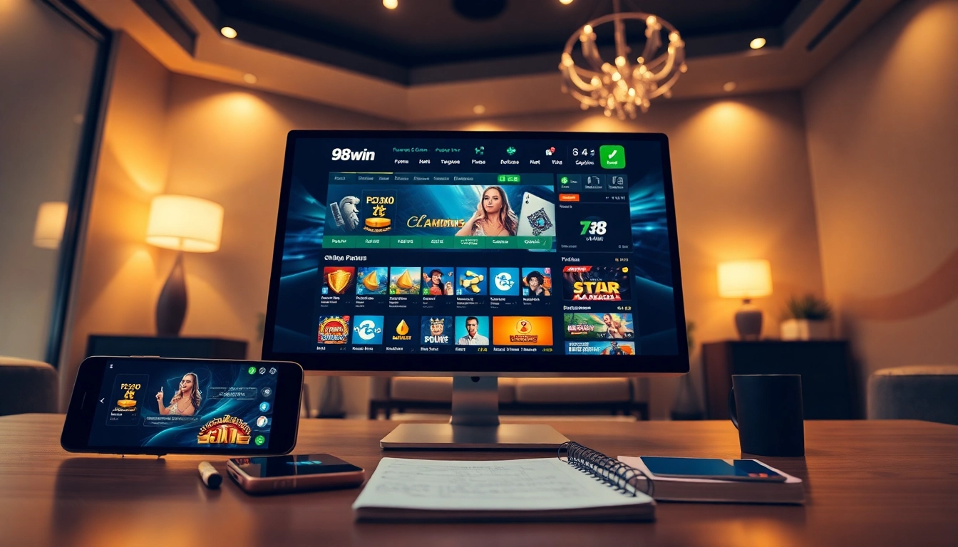 Discover the innovative 98win com gambling platform showcasing vibrant casino games and betting options.