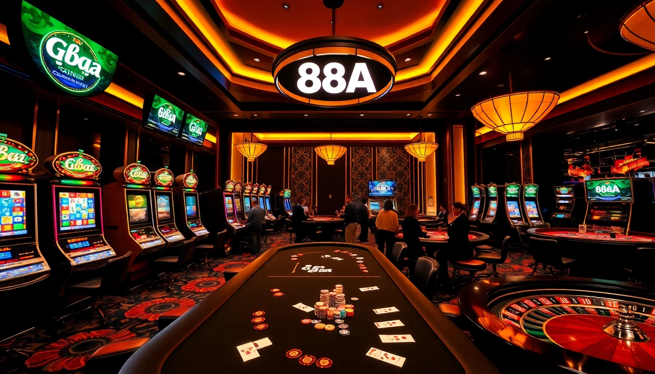 Experience the thrill of winning at 88AA casino with vibrant slot machines and exciting poker games.