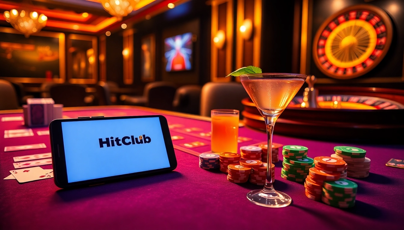 Hitclub online casino showcasing a vibrant poker game with engaging digital interface.