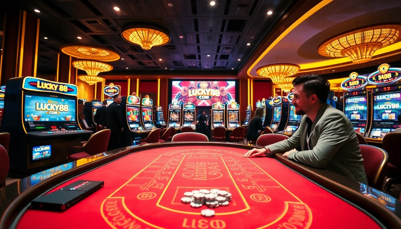 Experience the thrilling ambiance of LUCKY88 COM with electrifying casino games and vibrant action.