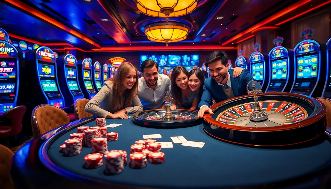 Players enjoy an engaging poker game at 58win.com casino, showcasing thrilling gambling excitement.